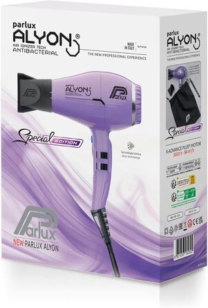 Фен Parlux Alyon Special Edition: професійний, з іонізацією, Made in Italy, фіолетовий матовий