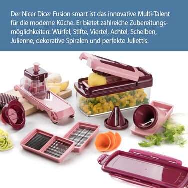 Набір для нарізки овочів Genius Nicer Dicer Fusion Smart Julietti, м'ятно-зелений, 16 частин. Подрібнювач, тертка, спіралізатор, шинкувальник, кубик-нарізач. Відомий з телебачення. Новинка!