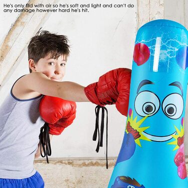 Дитяча надувна боксерська груша Ruiqas 119,4 см блакитна