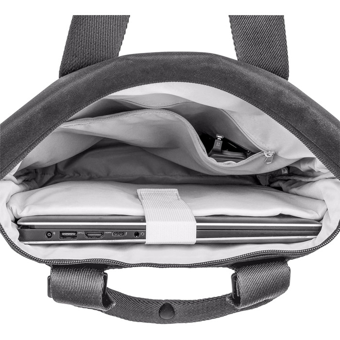 Сумка-шопер Сумка-рюкзак 2 в 1 з відділенням для ноутбука для університету, роботи, офісу - 8 л - Екологічний - Водовідштовхувальний (темно-сірий)