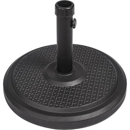 Підставка для парасольки Paramondo, кругла, з полімерного бетону, для масту до Ø 50 мм, з адаптерними втулками (чорна)