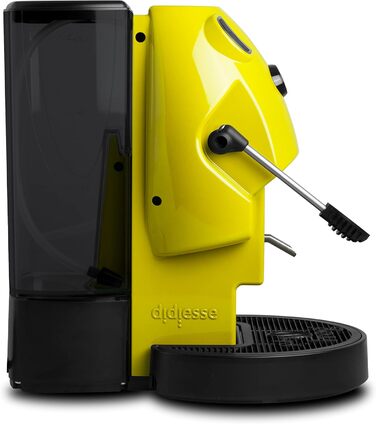 Кавомашина Didiesse Baby Frog Pad – компактна, 450 Вт, з підставою для паді, 1,5 л бак (білий, лимонно-жовтий)