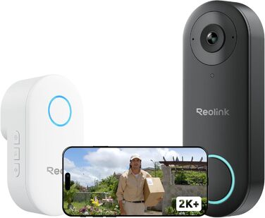 Відеодзвінок Reolink з додзвоном, 5MP Ultra HD, кабельний, Wi-Fi, розпізнавання осіб, 180° широкий кут, 2-сторонній аудіо, віддалений доступ