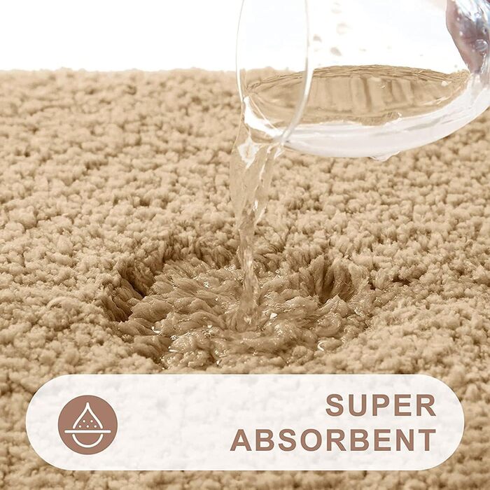 Набір килимків для ванної кімнати Homaxy, 2 шт. – неслизькі, м'які, з високим ворсом, з мікрофібри