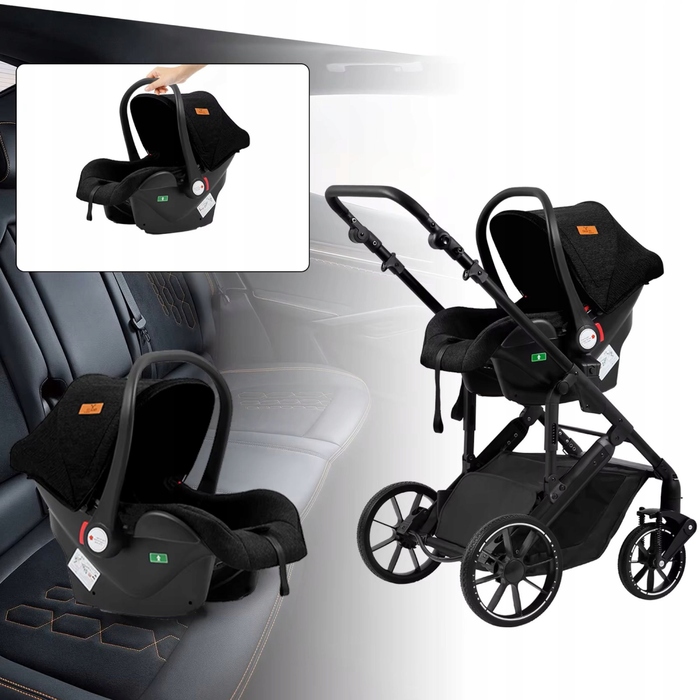 Дитячий прогулянковий візок STYLOWY MAGIC ZC 3в1: люлька, автокрісло та аксесуари
