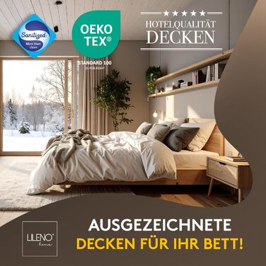 Чорнобиле ковдра LILENO HOME 4-сезонів 135x200 см [1 шт] - ковдра на всі сезони для комфортного сну - літня/зимова ковдра 135x200 см, витримує прасування до 95°C - 1 шт.