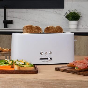 Тостер Cecotec Toast&Taste 9000/10000, білий, з широкими слотами