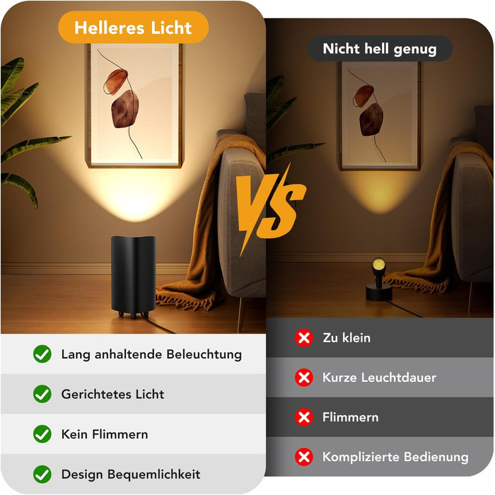 Світлодіодний прожектор LED Uplight Spot 7W чорний для підсвічування, з лампою GU10 500LM, тепле світло 3000K, з ножним вимикачем