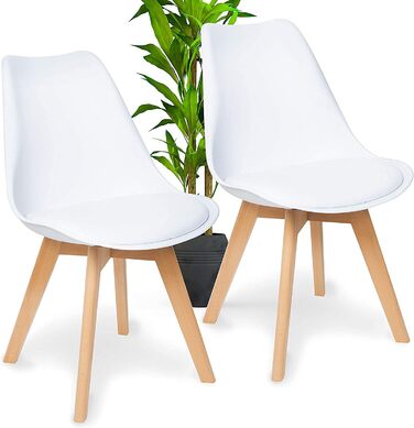 Обідній стіл HJ WeDo з 2 стільцями, круглий скляний стіл у скандинавському стилі, білий, для балкону, вітальні та їдальні