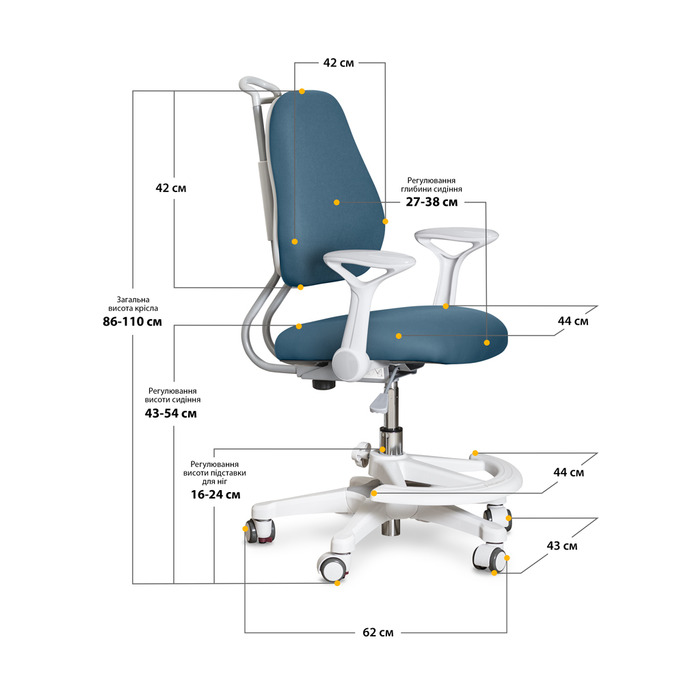 Дитяче крісло Evo-kids Mio Ergo Dark Blue (арт.Y-507 DB)