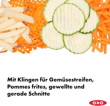 OXO Good Grips Професійний овочевий та фруктовий слайсер 2.0 з японської сталі, сірий, для кухні