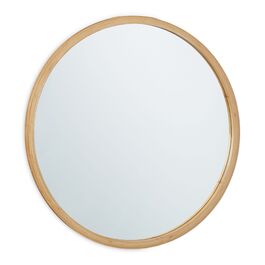 Кругле дзеркало Relaxdays на стіну з бамбуковим обрамленням