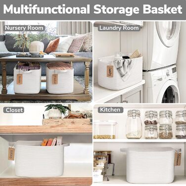 Кошики для зберігання TIMEYARD, декоративні плетені кошики, 3 шт., 33 x 25 x 22,5 см, для іграшок, рушників, подарунків