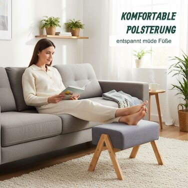 Підставка для ніг Relaxdays з бамбука та тканини