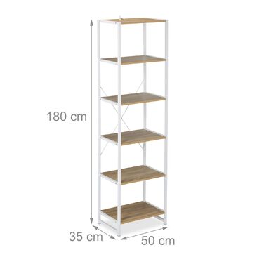 Стелаж Relaxdays на 6 полиць