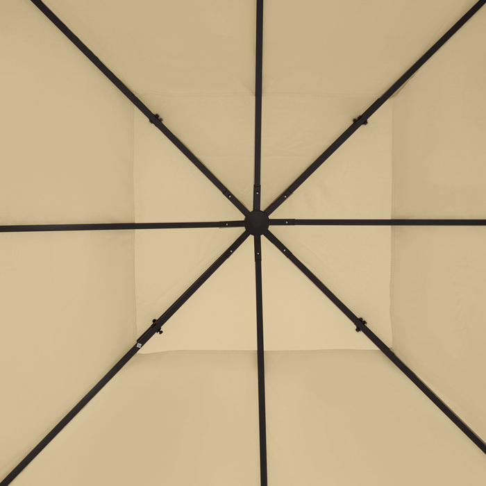 Тент для павільйону 3 x 4 м, водовідштовхувальний, двошаровий, бежевий