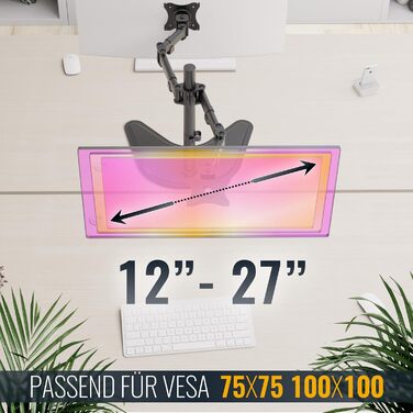 Підставка для монітора RICOO на 2 монітори, Dual Monitor Arm, TS7811 | Підставка для комп'ютерних моніторів 13-27 дюймів