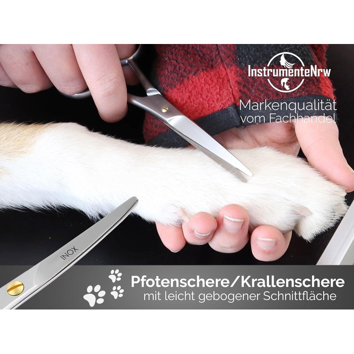 Ножиці для догляду за тваринами 12 см, закруглені, для собак, котів та інших домашніх тварин - нержавіюча сталь