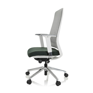 Офісне крісло / поворотне крісло CHIARO T2 WHITE сітка / тканина темно-зелений / сірий hjh OFFICE