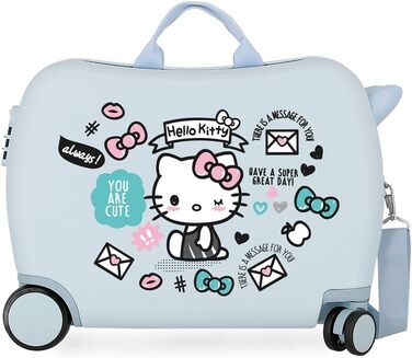 Дитяча валіза Hello Kitty синя 50x39x20 см ABS 38L 2.1кг 4 колеса ручна поклажа з замком