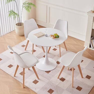 Стільці для їдальні GrandCA HOME, дерев'яні, з масиву бука, в стилі ретро, 6 шт.