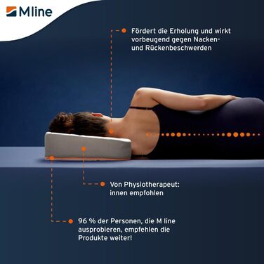 Подушка M LINE Athletic для шиї та спини - ортопедична подушка для сну на боці з дизайном 