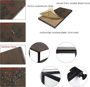 Стіл офісні меблі Стіл для ПК дерево/сталь, полиця, 120x74x71.5см, чорний/гратчастий