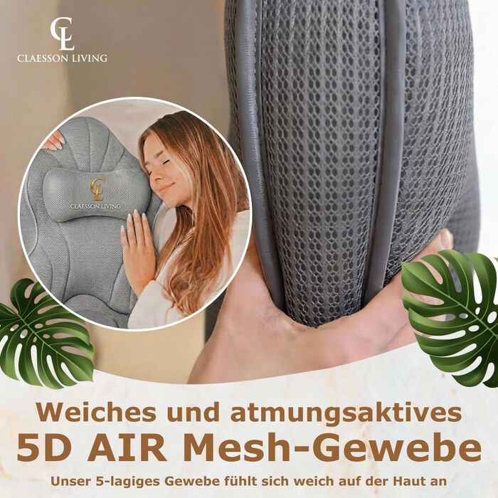 Подушка для ванни повний корпус (126x41 см) з підголівником (13 см) - біла (антрацит) - підтримка шиї, спини та ніг + сумка для прання та подорожей