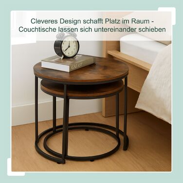 Набір столиків Relaxdays - 2 шт. в індустріальному стилі