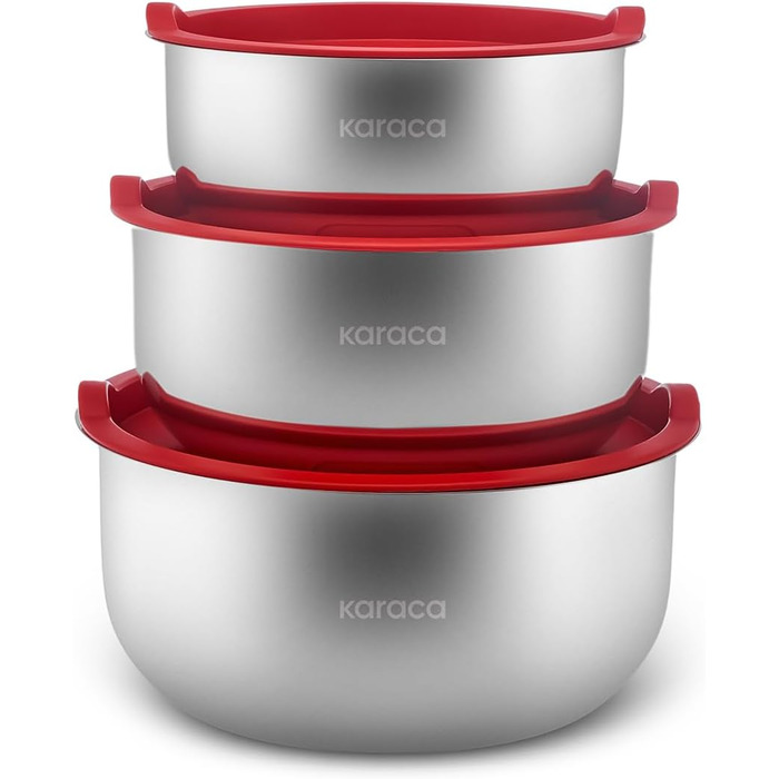 Набір кухонного посуду Karaca Stahl 13 предметів з контейнерами для зберігання - високоякісний нержавіюча сталь для приготування та зберігання їжі
