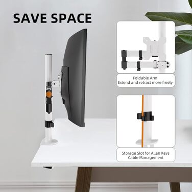 Кріплення для монітора Bracwiser - тримач для LCD/LED моніторів 13-32 дюймів, до 10 кг, регульована висота, VESA 75x75/100x100, MD7421