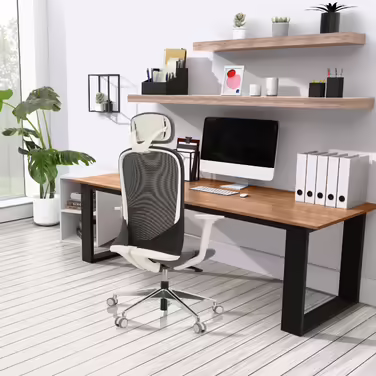 Крісло офісне / поворотне крісло AVEZA PRO сітка / тканина чорна hjh OFFICE