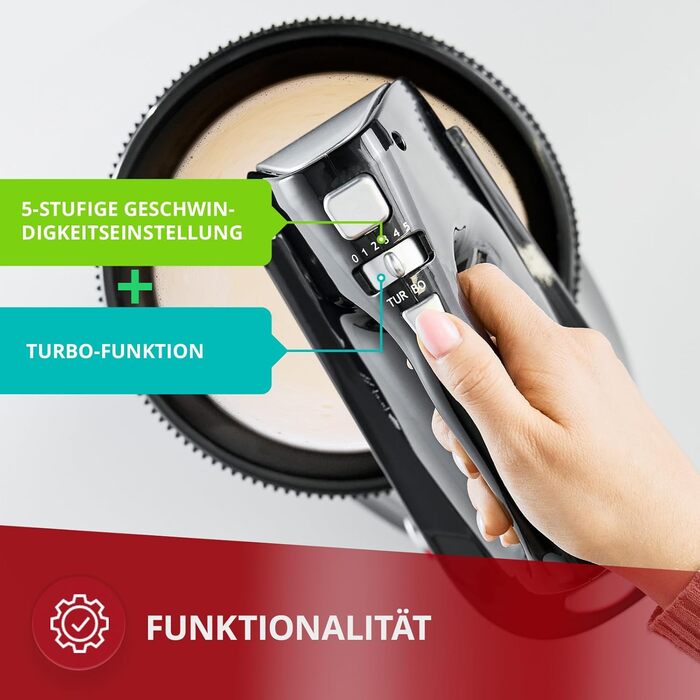 Кухонний комбайн MPM MMR-16Z з обертовою чашею 3,4 л, BPA free, 750W, білий. 5 швидкостей + Turbo, міксер з нержавіючої сталі, кухонний робот з двома чашами (чорний)