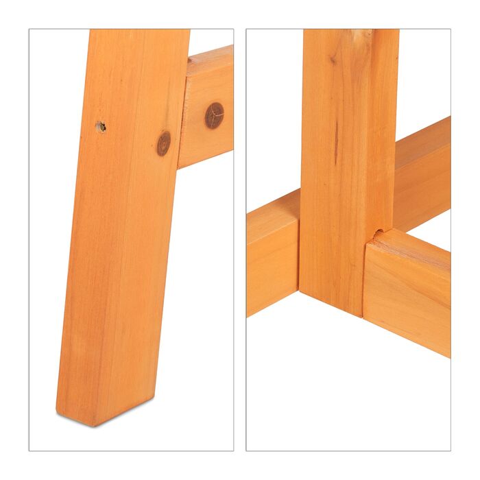 Розкладний столик напівкруглої форми Relaxdays з дерева