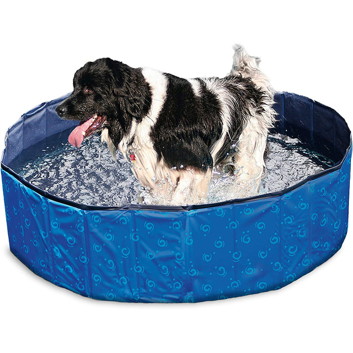 Карлі 521481 басейн для собак Висота 30 см діаметр 120 см (синій, Довжина 80 см Ш 80 см Висота 20 см)