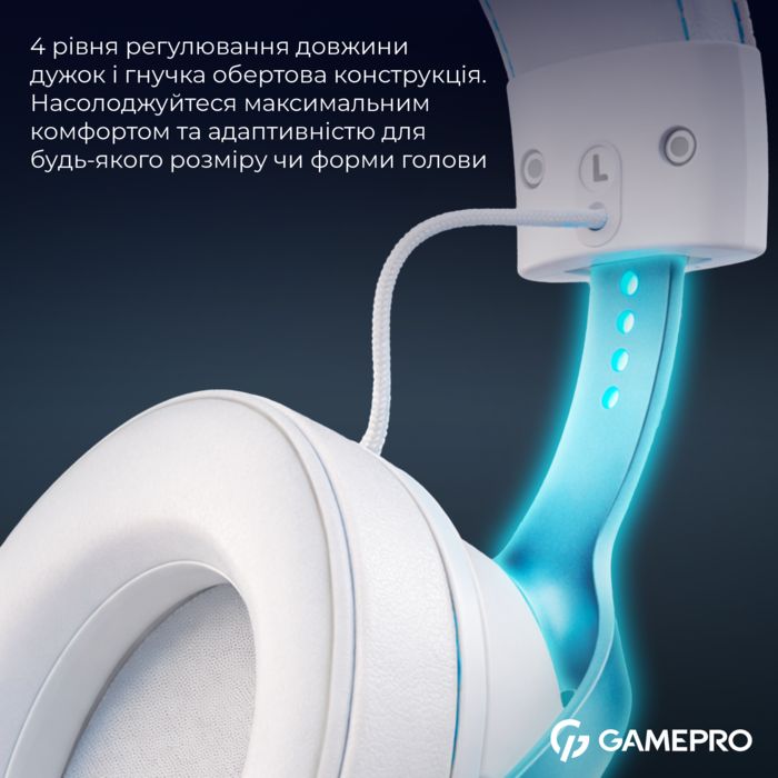 Бездротова ігрова гарнітура GamePro Asgard Freya Pro (HSW201WB)