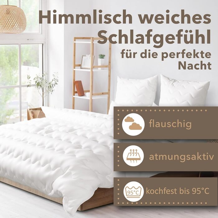 Чорнобиле ковдра LILENO HOME 4-сезонів 135x200 см [1 шт] - ковдра на всі сезони для комфортного сну - літня/зимова ковдра 135x200 см, витримує прасування до 95°C - 1 шт.