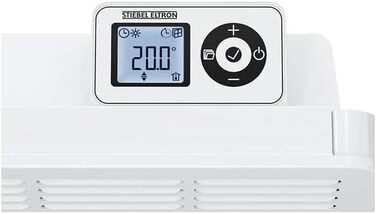 Настінна котушка STIEBEL ELTRON CNS 200 TREND, LC-дисплей 2 кВт, тижневий таймер, енергозберігаючий електричний обігрівач, білий, 236528 (приблизно 20 м, металевий корпус без 120-хвилинного таймера, 2022 р.)