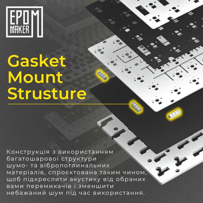 Клавіатура механічна бездротова EPOMAKER AK820 Pro Flying Fish White (AK820-PRO-W-FF)