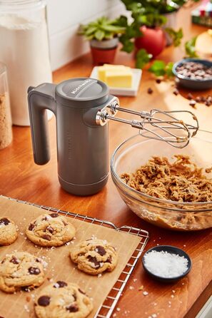 KitchenAid 5KHMB732EDG: Бездротовий ручний міксер антрацитового кольору, 7 швидкостей