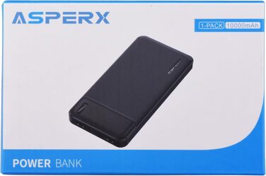 Повербанк AsperX 10000mAh, 2 шт. и, тонкий, 4 порти, USB C, сумісний з iPhone, Samsung, Huawei