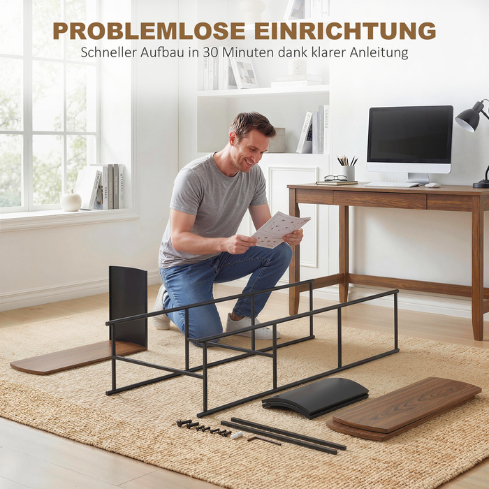 Багатоярусна стелаж Regal, окремо стояча, з вигнутим дизайном, індустріальна полиця для книг, з імітацією коричневого дерева.