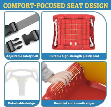 Дитяча гойдалка для саду з м'яким сидінням, складана, з металевим каркасом, для гри в приміщенні та на вулиці, легка у збиранні та зберіганні (Блакитна)