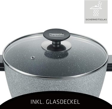 Каструля Berndes Topf 20 см з нержавіючої сталі з антипригарним покриттям, з кришкою з термостійкого скла, для всіх типів плит, індукційна, з м'якими ручками (Спеціальне видання)