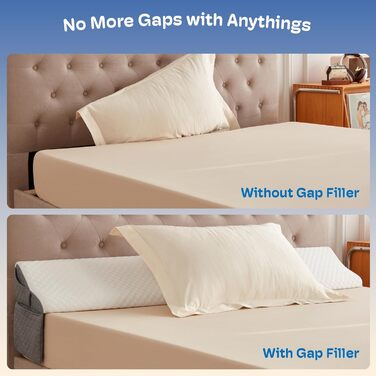 Набір з 4 подушок-валиків ортопедичних для ліжка з піною з пам'яті, для спини, регульовані, після операції, повного розміру