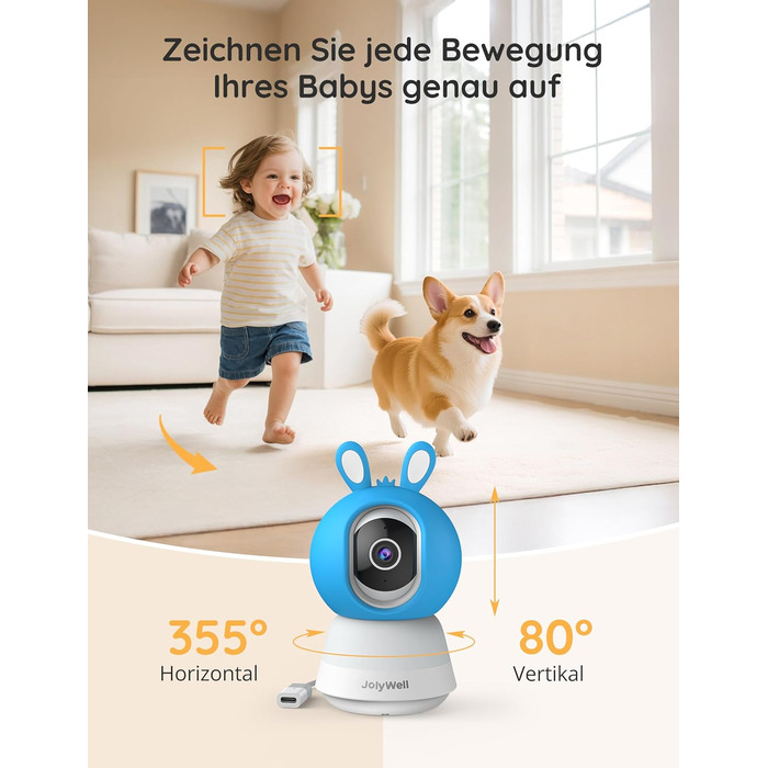 Відеоняня JolyWell з камерою та додатком, 5