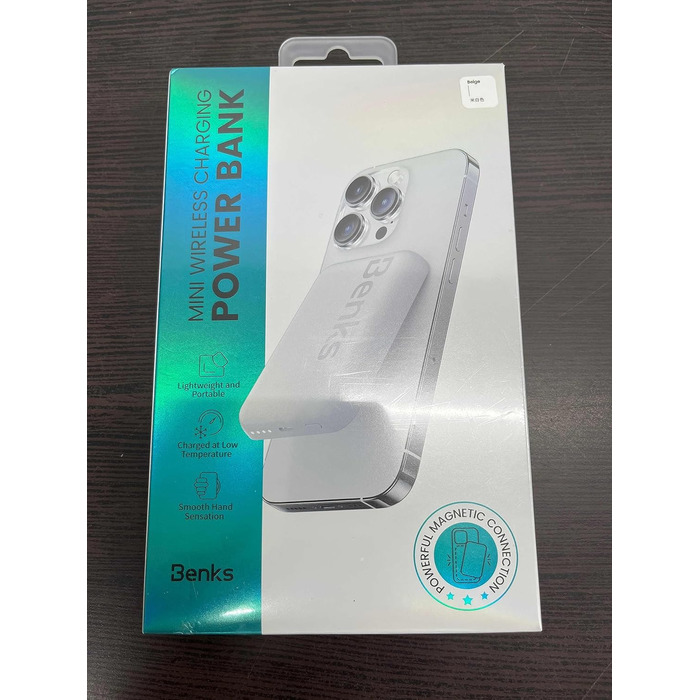 Магнітний, сумісний з iPhone 15/14/13/12, USB-C, білий, 6000mAh