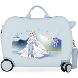 Дитяча валіза Disney Frozen Adventure, синя, 50x38x20 см, 38 л, 3 кг, 4 колеса, ручна поклажа, Magic