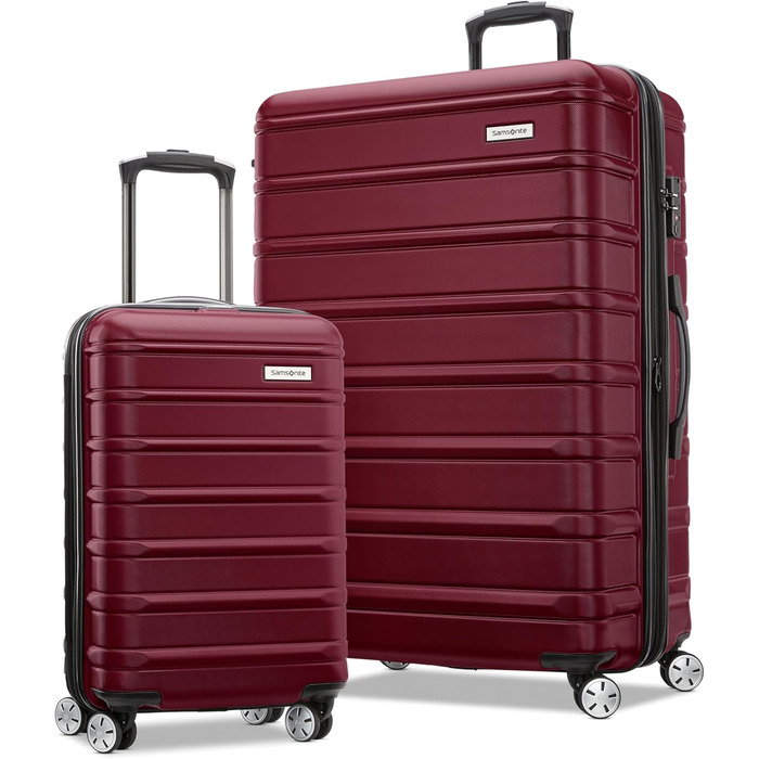 Багажний набір Samsonite Omni 2 Hardside (2 предмети, каюта/велика, Nature Merlot) з обертовими котушками