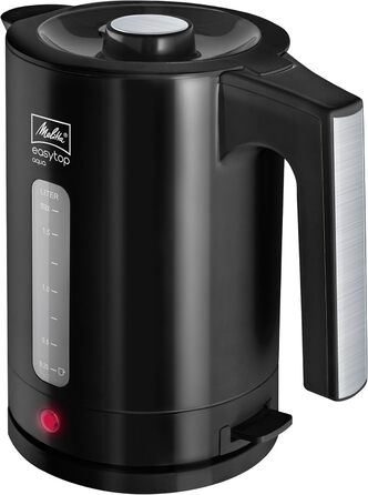 Електричний чайник Melitta Easy Top Aqua 1.7 л, 2.400 Вт, чорний/нержавіюча сталь